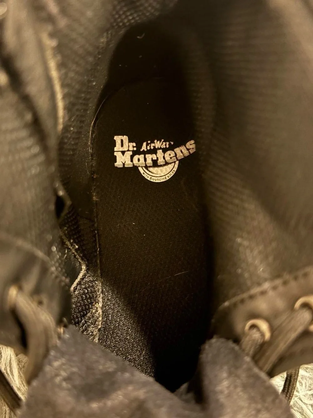 Dr. Martens Kids Airwair 1460 J Black Leather Lace Up Boots Size 3 Zip Gorpcore